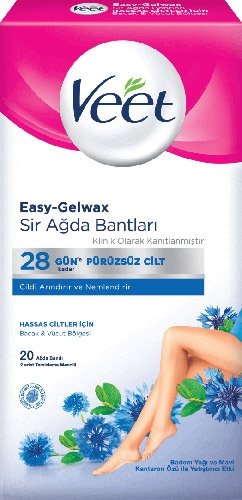 Veet Hassas Ciltler için Bacak ve Vücut Bölgesi Sir Ağda Bandı