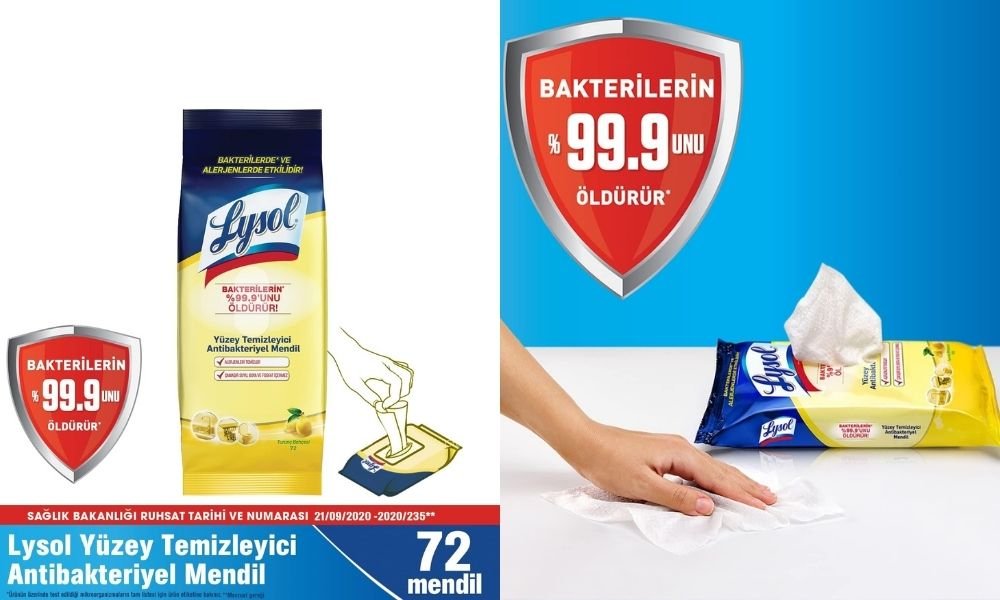 yüzey temizleme mendili