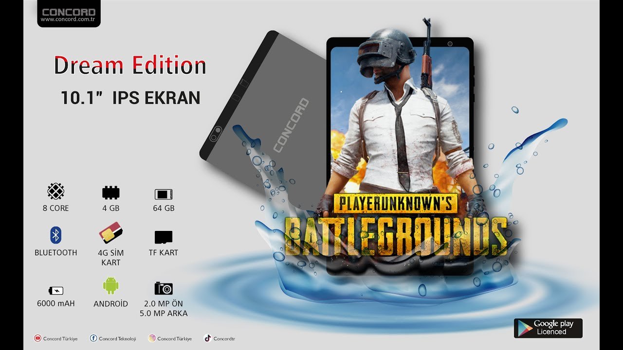 Concord C754 Dream Edition Pie Tablet - YouTube