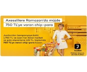 Axess ile Ramazan Ayında Market Alışverişlerine 750 TL chip-para!