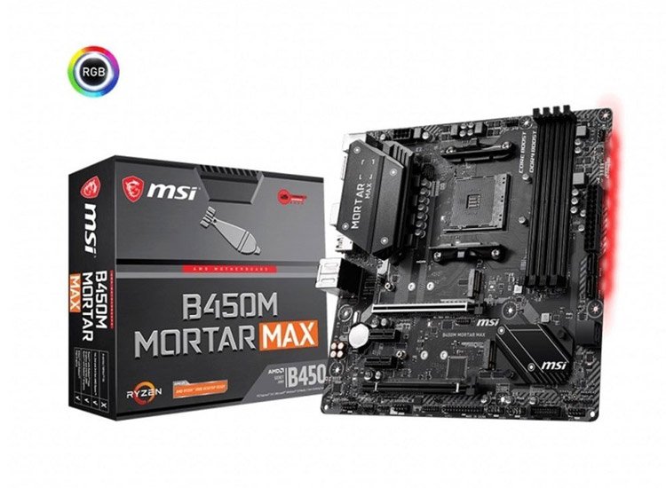 MSI B450M MORTAR MAX DDR4 3466MHz (OC) DVI-HDMI-DP-M.2-USB3.1 mATX AM4 Anakart