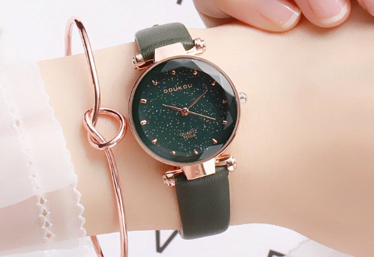 Doukou Mori Black Star Leather Lady Watch (Kadın Saati)