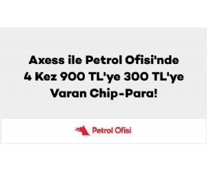 Axess ile Petrol Ofisinde 300 TL Chip-Para!