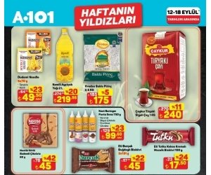 A101 12-18 Eylül 2025 Haftanın Yıldızları İndirim Kampanyası