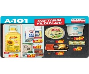 A101 27 Eylül - 3 Ekim 2025 Haftanın Yıldızları Kampanyası