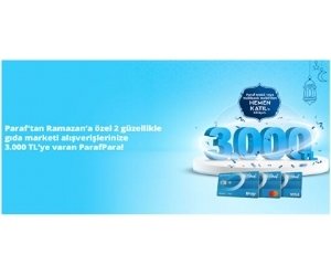 Paraf'tan Ramazan'a Özel 3.000 TL ParafPara Hediye