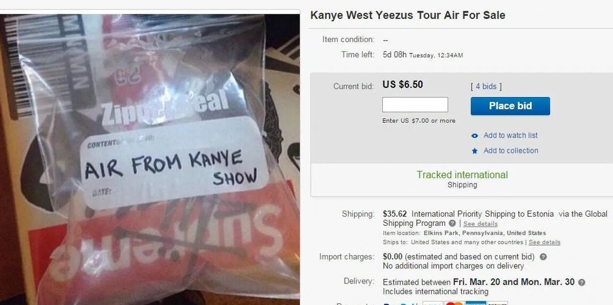 eBay'de satılan garip şeyler