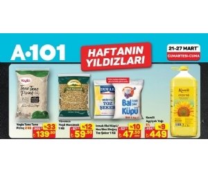 A101 21 - 27 Mart 2026 Haftanın Yıldızları Kampanyası
